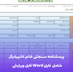 پرسشنامه سنجش خشم اشپیلبرگر Word | ابزار استاندارد STAXI